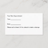 Tandheelkundige Kantoorkaarten Combinatie Visitekaartje (Achterkant)