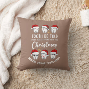 Tandheelkundige Kerst MISSELIJN TE VERTELLEN Floss Kussen