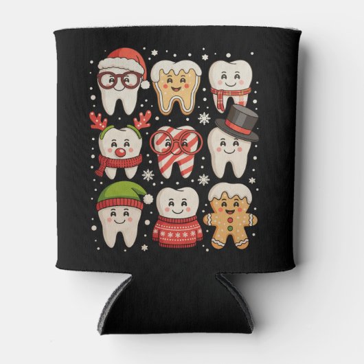 Tandheelkundige Kerst Schattigee Tanden Tandarts S Blikjeskoeler (Voorkant)