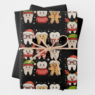 Tandheelkundige Kerst Schattigee Tanden Tandarts S Inpakpapier Vel