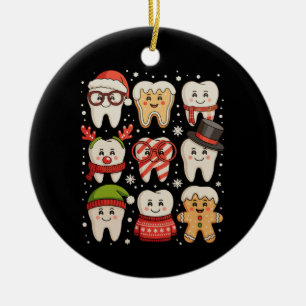 Tandheelkundige Kerst Schattigee Tanden Tandarts S Keramisch Ornament