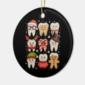 Tandheelkundige Kerst Schattigee Tanden Tandarts S Keramisch Ornament (Links)