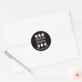 Tandheelkundige kersttand WORDEN VERTELD Floss-oph Ronde Sticker (Envelop)