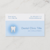 Tandheelkundige kliniek Eenvoudig Blauw Wit Tand K Visitekaartje (Voorkant)