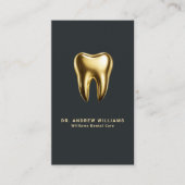 Tandheelkundige kliniek Elegant Gold QR-code Visitekaartje (Voorkant)