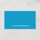TANDHEELKUNDIGE KLINIEK LOGO moderne tandarts blau Visitekaartje (Achterkant)