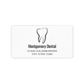 Tandheelkundige kliniek medisch adres etiket (Voorkant)