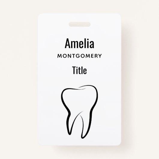 Tandheelkundige kliniek Medisch Badge (Achterkant)