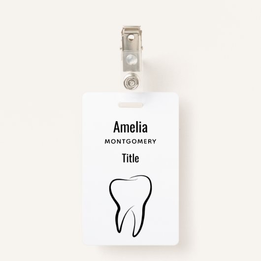 Tandheelkundige kliniek Medisch Badge (Achterkant met clip)