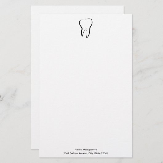 Tandheelkundige kliniek Medisch Briefpapier (Voorkant / Achterkant)