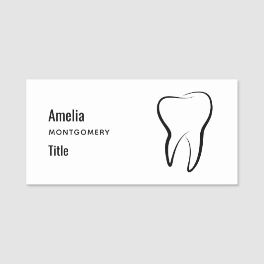 Tandheelkundige kliniek Medisch Naamplaatje (Voorkant)