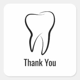 Tandheelkundige kliniek Medische dank u Vierkante Sticker