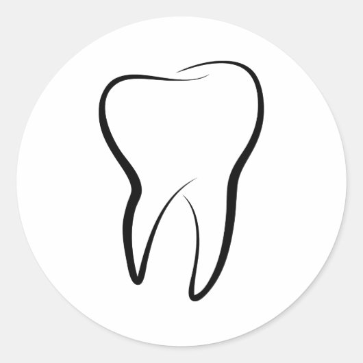 Tandheelkundige kliniek medische grafiek ronde sticker (Voorkant)