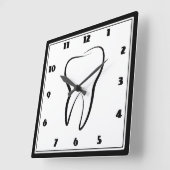 Tandheelkundige kliniek medische grafiek vierkante klok (Hoek)