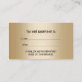 Tandheelkundige Kliniek Modern Goud & Zilver Afspr Afsprakenkaartje (Achterkant)