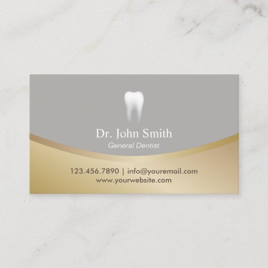 Tandheelkundige Kliniek Modern Goud & Zilver Afspr Afsprakenkaartje (Voorkant)