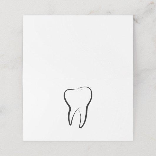 Tandheelkundige kliniek mondhygiëne blanco plaatskaartje (Buitenkant ongevouwen)