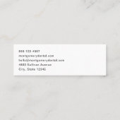 Tandheelkundige kliniek mondhygiëne mini visitekaartje (Achterkant)