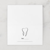 Tandheelkundige kliniek mondhygiëne tabel plaatskaartje (Buitenkant ongevouwen)
