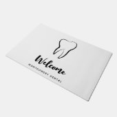 Tandheelkundige kliniek mondhygiëne welkom deurmat (Schuin)