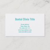 Tandheelkundige kliniek Tanden Whitening Service Visitekaartje (Achterkant)