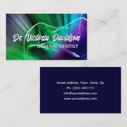 Tandheelkundige kliniek tandfragment Visitekaartje (Voorkant / Achterkant)