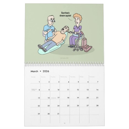 Tandheelkundige kunst en Humor jaarkalender Kalender (Mar 2026)