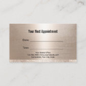 Tandheelkundige Logo Moderne Gold Dentist Afsprakenkaartje (Achterkant)