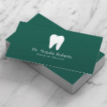 Tandheelkundige Logo Plain Blauwgroen groene tandh Afsprakenkaartje<br><div class="desc">Dentist Tooth Logo Blauwgroen Green Dental Appointment Kaarten.</div>