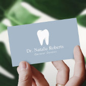 Tandheelkundige Logo Plain Mist Blue Dentist App Afsprakenkaartje