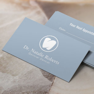 Tandheelkundige Logo Professional Blue Dentist Afsprakenkaartje