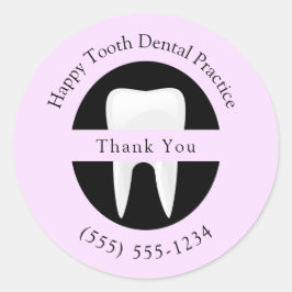 Tandheelkundige orthodontist dank u aangepaste roz ronde sticker