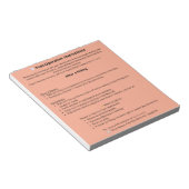 Tandheelkundige post op instructies Notitieblok (v (Schuin)