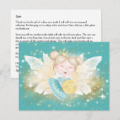 Tandheelkundige prinses met gouden munt blauwgroen briefkaart (Voorkant / Achterkant)