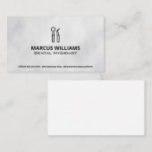 Tandheelkundige reinigingsgereedschappen visitekaa visitekaartje (Voorkant / Achterkant)