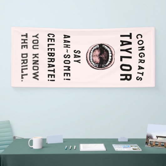 Tandheelkundige school afstudeerfeest banner (Beurs)