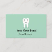 Tandheelkundige Studio Glimlach tand Groen en wit  Visitekaartje (Voorkant)
