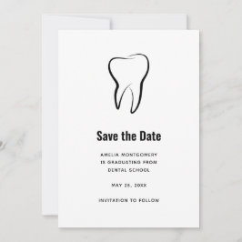 Tandheelkundige tand medisch grafisch Afstuderen Save The Date