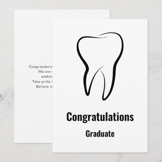 Tandheelkundige Tand Medische Grafische Tandheelku (Voorkant / Achterkant)