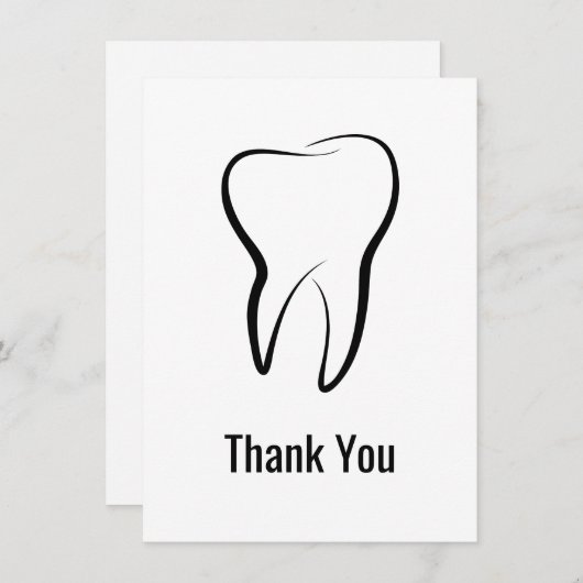 Tandheelkundige Tand Medische Grafische Tandheelku Bedankkaart (Voorkant / Achterkant)