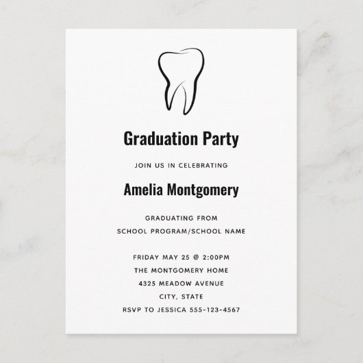 Tandheelkundige Tand Medische Grafische Tandheelku Briefkaart (Voorkant)