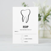 Tandheelkundige Tand Medische grafische Tandheelku RSVP Kaartje (Staand voorkant)
