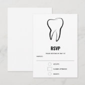 Tandheelkundige Tand Medische grafische Tandheelku RSVP Kaartje (Voorkant / Achterkant)