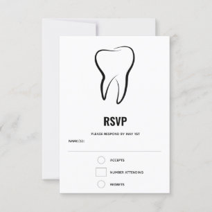 Tandheelkundige Tand Medische grafische Tandheelku RSVP Kaartje