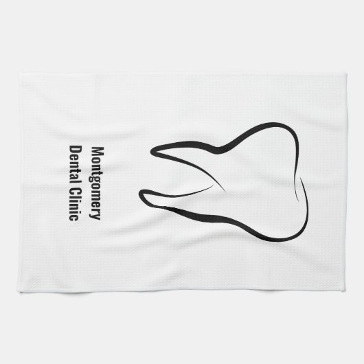 Tandheelkundige Tand Medische grafische Tandheelku Theedoek (Horizontaal)