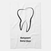 Tandheelkundige Tand Medische grafische Tandheelku Theedoek (Verticaal)