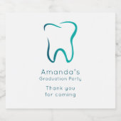 Tandheelkundige Tand Tandarts Geneeskunde Afstudee Bier Etiket (Enkel label)