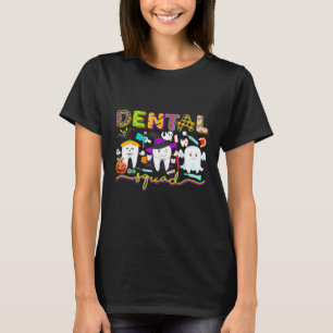 Tandheelkundige tandarts heks Halloween Boos Crew T-shirt