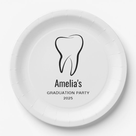 Tandheelkundige tandheelkunde kliniek medisch Afst Papieren Bordje (Voorkant)