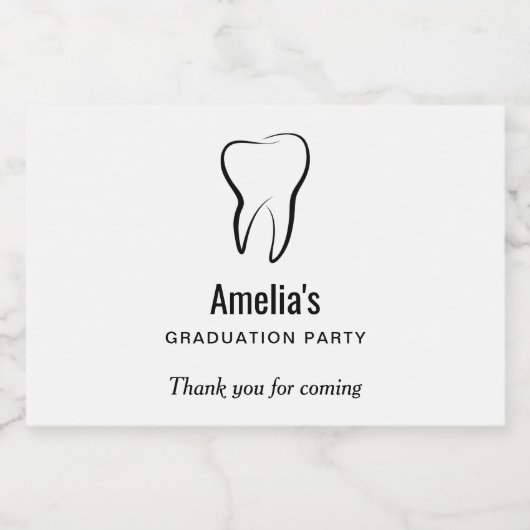 Tandheelkundige tandheelkunde kliniek medisch Afst Sparkling Wijnetiket (Enkel label)